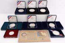 SILVER COMMEMORATIVE COINS MIXED US MINT LOT 8