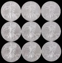 9 2016 1 OZT OUNCE SILVER AMERICAN EAGLE BU COINS