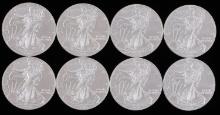 8 2016 1 OZT OUNCE SILVER AMERICAN EAGLE BU COINS