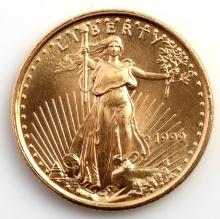 1999 GOLD 1/10 OZT OUNCE AMERICAN EAGLE BU COIN
