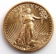 2024 GOLD 1/10 OZT OUNCE AMERICAN EAGLE BU COIN
