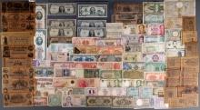 OVER 80 PIECES OF U.S. & WORLD CURRENCY BANKNOTES