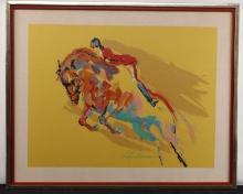 HORSE & RIDER PRINT BY LEROY NEIMAN