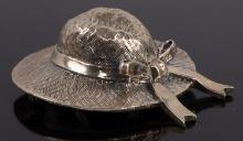 J.H. BREAKELL STERLING SILVER COWBOY HAT BROOCH