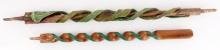 LOT OF 2 NATIVE AMERICAN WOODEN PIPE STEMS