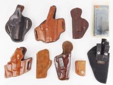 LOT OF 8 HOLSTER LOT DON HUME ALESSI AKER GALCO