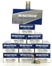 500 RDS 9MM LUGER 124GR FMJ MAGTECH AMMO