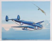 PAINTING OF A LOCKHEED VENTURA RAY WADDEY