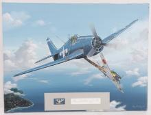 NAVAL ACE OF ACES DAVID MCCAMPBELL SIGNED PAINTING