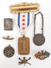 BADGE & TAG MEDAL LOT UNION PACIFIC ITALY MEXICAN