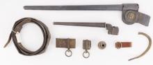 SWORD PARTS BAYONET RIFLE SLING SCABBARD LOT