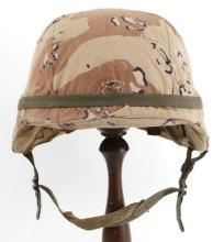 GULF WAR EARLY USGI PASGT HELMET WITH CAMO COVER