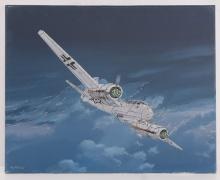 WWII GERMAN PAINTING OF A JU-88 NIGHTFIGHTER