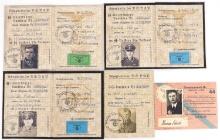 LOT OF 5 WWII GERMAN THIRD REICH AUSWEIS DOCUMENTS