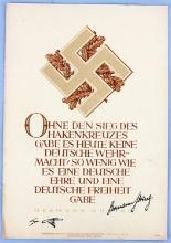 WWII THIRD REICH HITLER & GOERING AUTOGRAPH