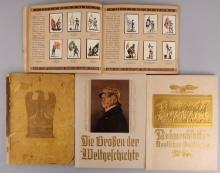 LOT 4 WWII GERMAN REICH HISTORY CIGARETTE ALBUMS