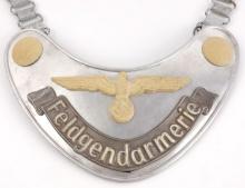 WWII GERMAN THIRD REICH FELDGENDARMERIE GORGET
