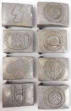 LOT OF 8 WWII GERMAN THIRD REICH BELT BUCKLES