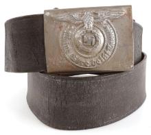 WWII GERMAN SS ENLISTED MAN BELT AND BUCKLE