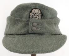 WWII GERMAN THIRD REICH SS FIELD CAP M43