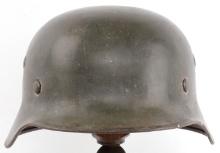 WWII GERMAN REICH M40 HELMET WITH WHITE WASH