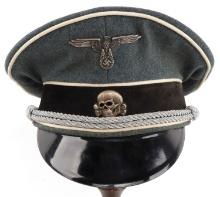 WWII GERMAN THIRD REICH SS VISOR CAP