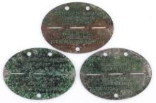 WWII GERMAN REICH DOG TAGS EINSATZGRUPPE LOT 3