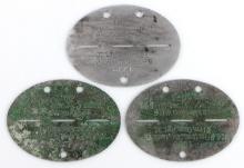 LOT 3 WWII GERMAN THIRD REICH FOREIGN SS DOG TAGS
