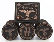 WWII GERMAN THIRD REICH HAND STAMPS LOT OF 4
