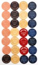 WWII GERMAN THIRD REICH 28 ASSORTED POKER CHIPS