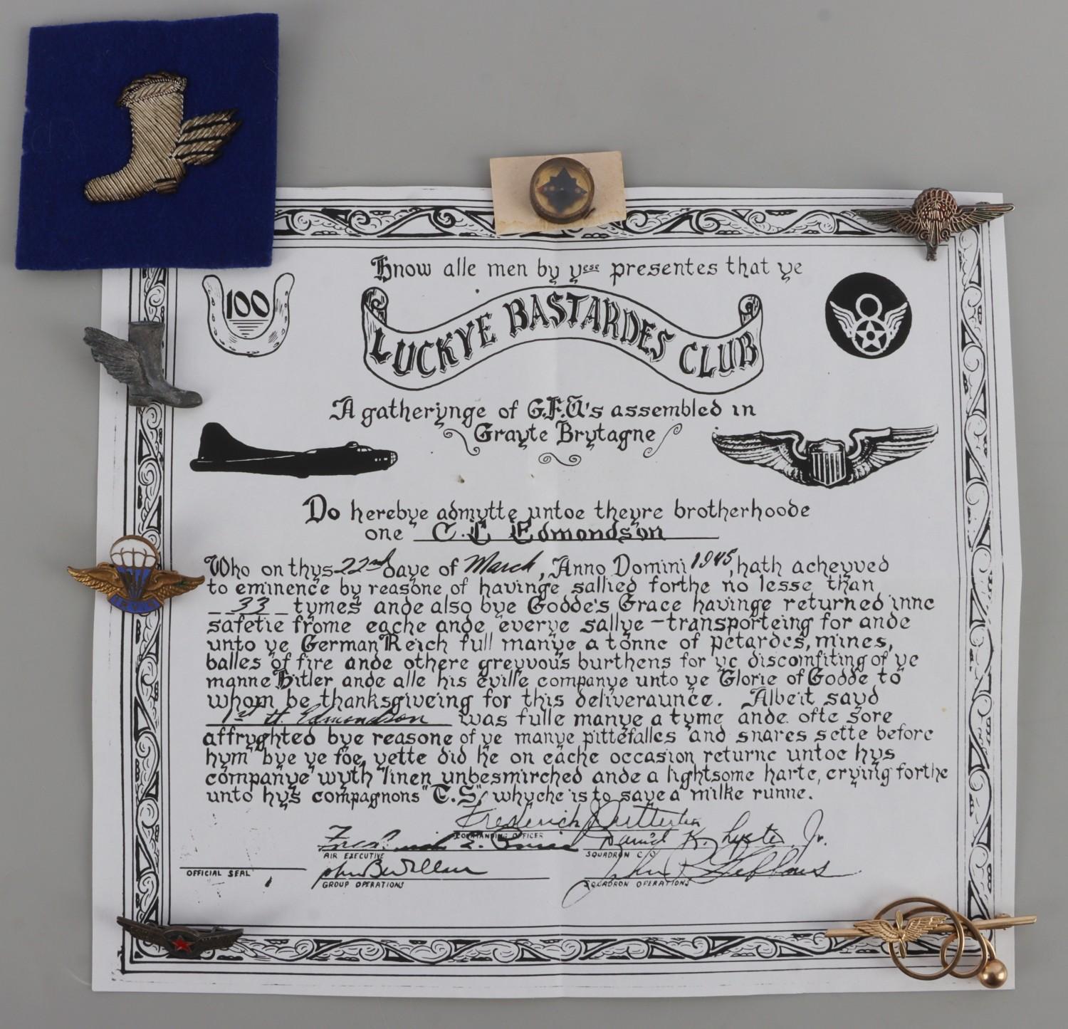 WWII LATE ARRIVALS CLUB WINGED BOOT COLLECTION 8PC