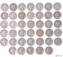 $4 Face Value Mercury Dimes 90% Silver 1944