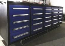 NEW CHERY 10FT 25 DRAWER STAINLESS STEEL WORKBENCH