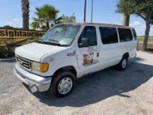 2003 FORD E-350XLT PASSENGER VAN W/T W/K