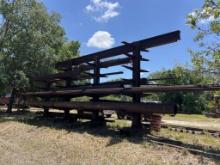 30FT STEEL RACK W/SCRAP METAL