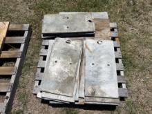 PALLET OF GALVANIZED STEEL PLATES