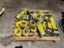 PALLET OF NEW & USED INDUSTRIAL RATCHET STRAPS