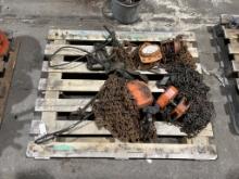 PALLET OF CHAIN HOISTS & CHAINS