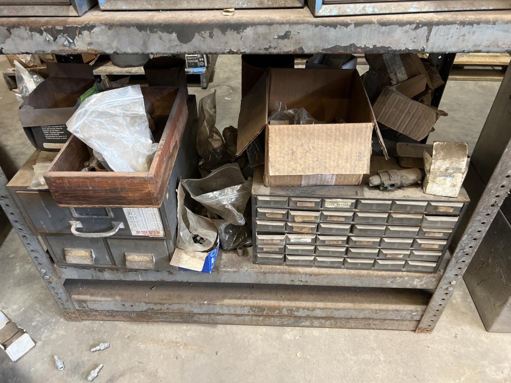 STEEL RACK W/CONTENTS