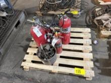 PALLET OF FIRE EXTINGUISHERS & MISC HARDWARE