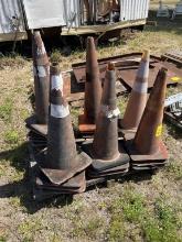 LOT OF PVC SAFETY TRAFFIC CONES