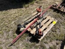 PALLET OF WEEDEATER, POLESAW, LEVELER