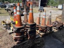 (2) PALLETS OF PVC SAFETY TRAFFIC CONES