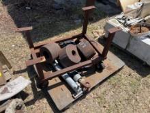 PALLET OF STEEL CART, CYLINDERS, & SCRAP