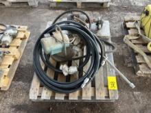 PALLET OF ELECTRIC PUMPS & HYDRAULIC HOSE