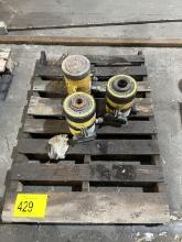 (3) ENERPAC HIGH TONNAGE HYDRAULIC CYLINDERS