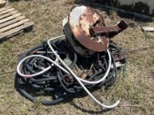 PALLET OF HOSE REEL, HOSES, SCRAP METAL