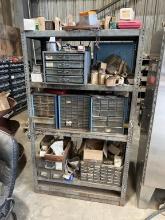 STEEL RACK W/CONTENTS