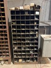 3x6FT PIGEON HOLE BIN STORAGE UNIT W/CONTENTS
