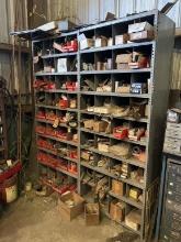 (2) 3x7FT METAL SHELVES W/CONTENTS